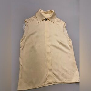 Chanel authentic limited edition vintage Sleeveless Cream Blouse, almost new